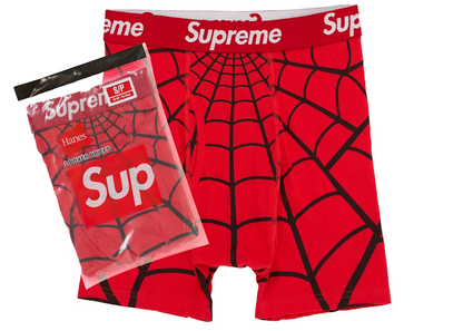 Supreme Hanes Spider-Man Boxer Briefs (2 Pack)