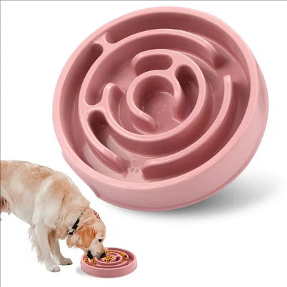 MazeMunch Non-Slip Slow Feeder Dog Bowl - Anti-Bloat Design for Healthy Eating