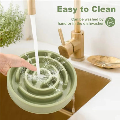 MazeMunch Non-Slip Slow Feeder Dog Bowl - Anti-Bloat Design for Healthy Eating