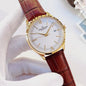 Jaeger-LeCoultre Constantin Burgundy Strap Watch