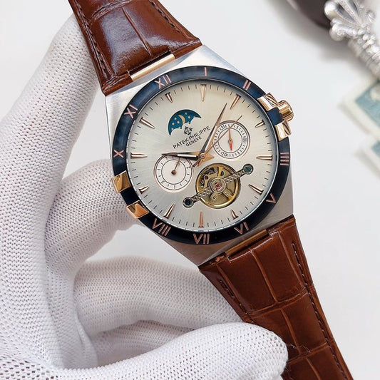 Patek Philippe Open-Heart Brown Leather Watch