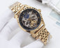 Patek Philippe Gold Black Bracelet Watch