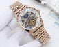 Patek Philippe Rose Gold White Bracelet Watch