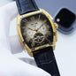 Vacheron Constantin Gold Black Dial Strap Watch