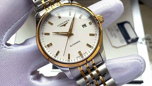 Longines White Dial Two-Tone Watch