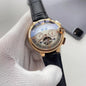 Cartier Gold-Tone Black Strap Watch