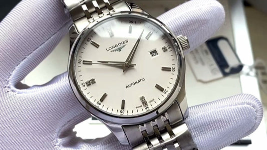 Longines White Dial Silver Bracelet Watch