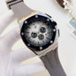 Audemars Piguet Silver Dial Black Bezel Watch