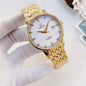 Omega Gold Bracelet White Dial Watch